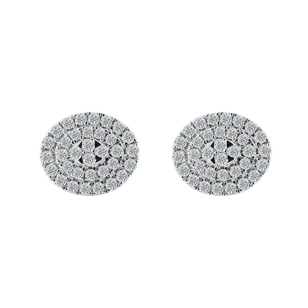 Round Cluster Diamond Stud Earring ER20236A